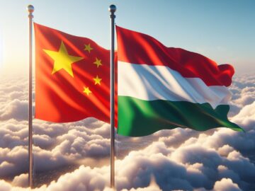 China and Hungary flag
